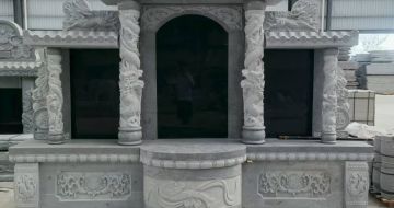 蚌埠 芝麻灰高档墓碑，土墓，可定制