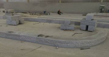 蚌埠 芝麻白整石坐凳（光面+自然面）