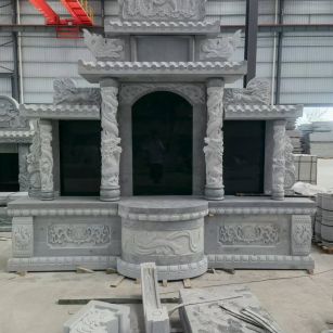 蚌埠 芝麻灰高档墓碑，土墓，可定制