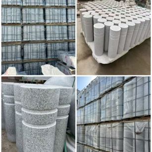 蚌埠 芝麻白花岗岩挡车柱、隔离柱多少钱