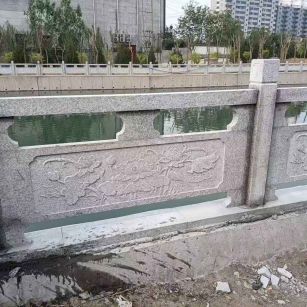 蚌埠 芙蓉白大花桥梁、河道，石材栏杆、围栏、护栏