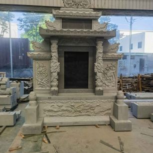 蚌埠 芝麻灰高档墓碑、土墓，一套也支持定做