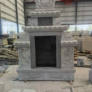 蚌埠 芝麻灰高档墓碑、土墓，一套也支持定做