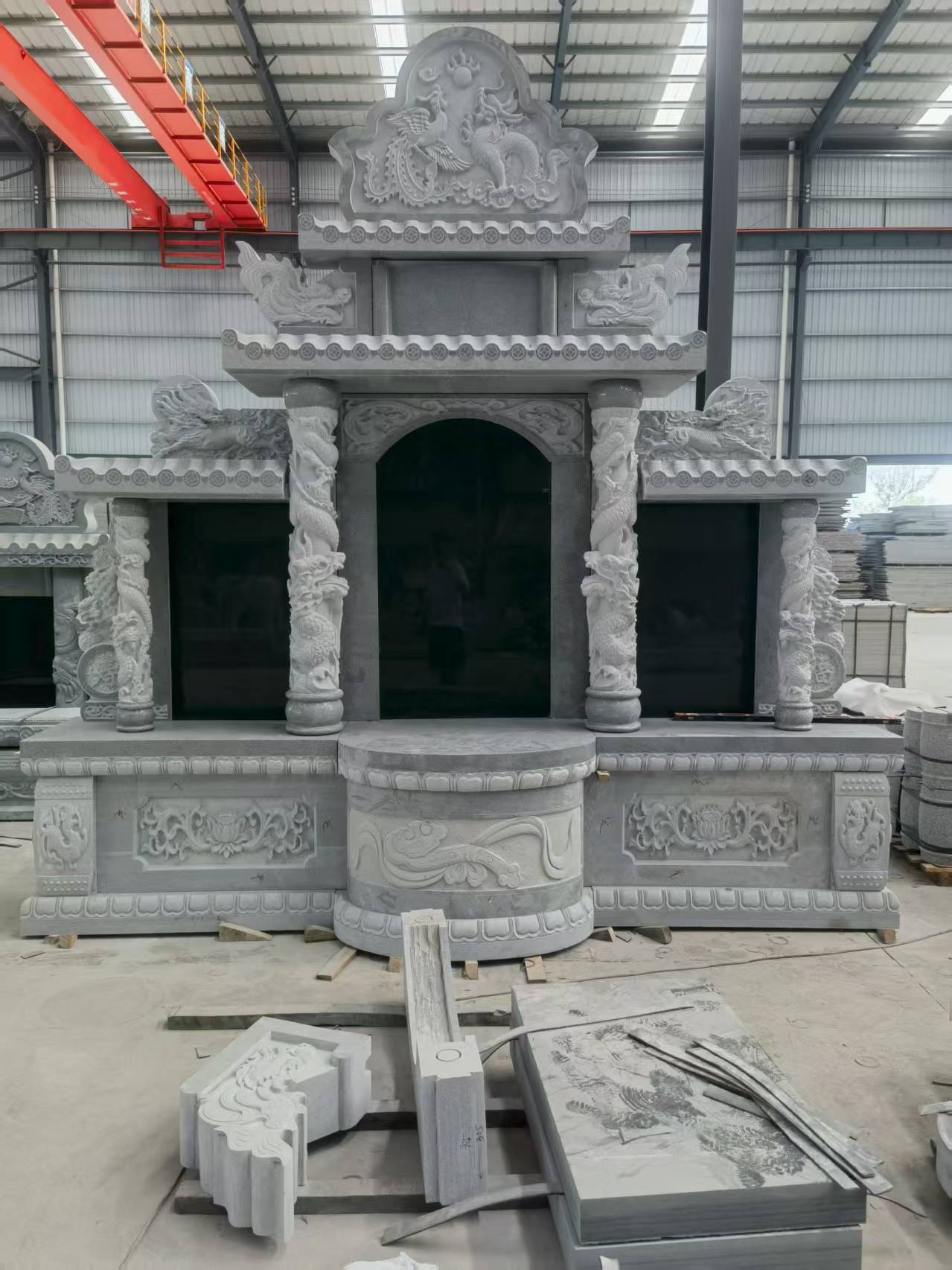 蚌埠 芝麻灰高档墓碑，土墓，可定制