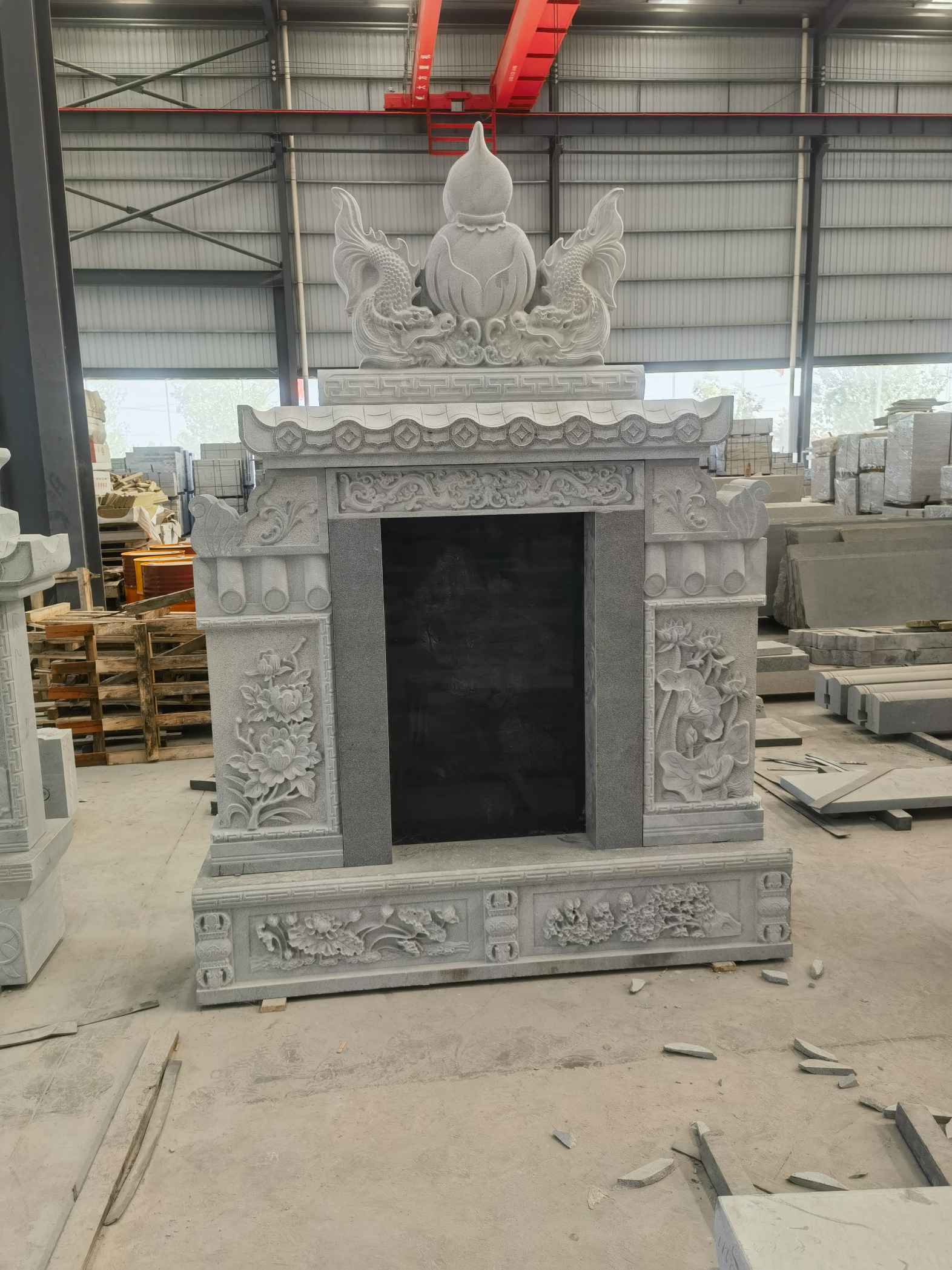 蚌埠 芝麻灰高档墓碑、土墓，一套也支持定做