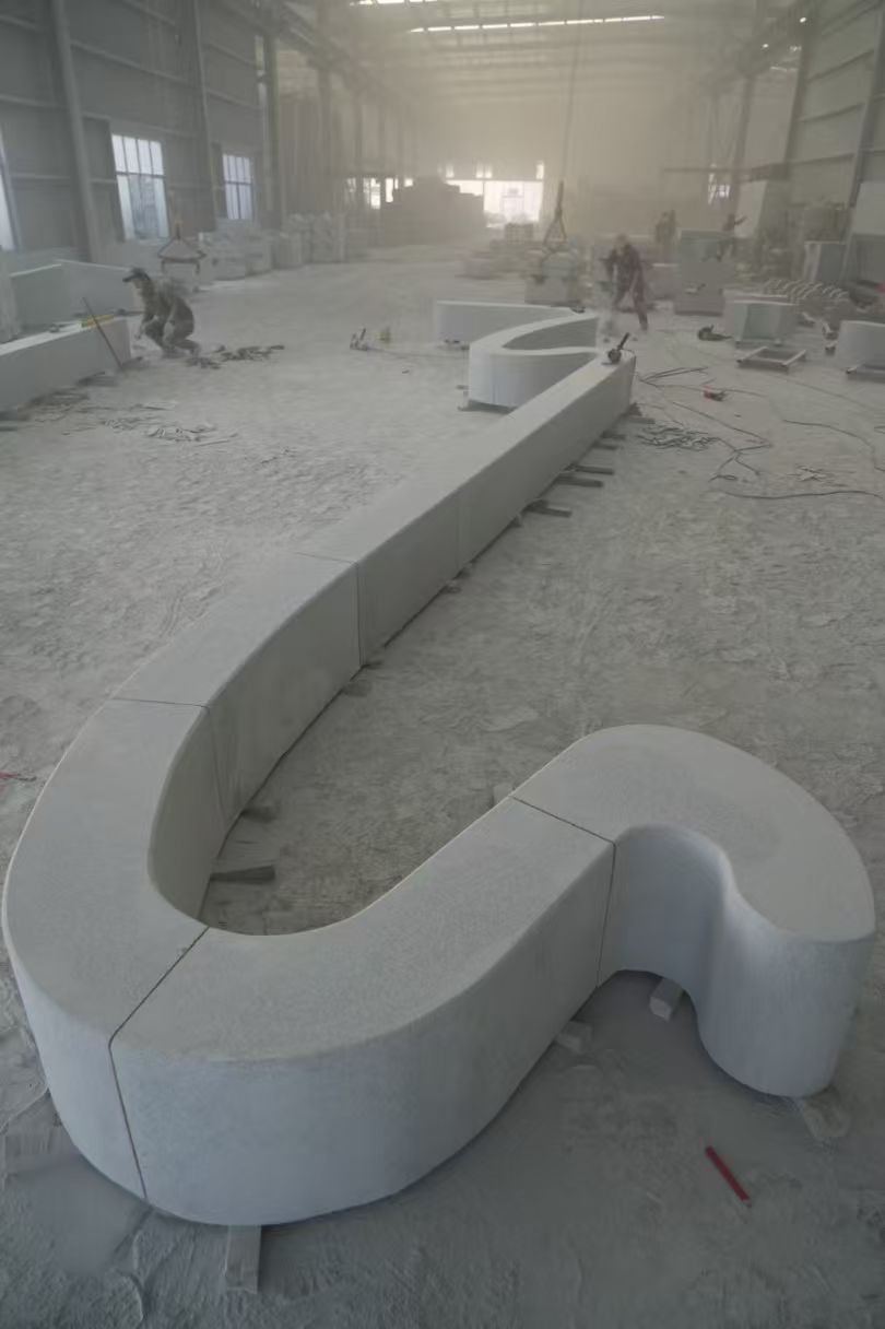 蚌埠 花岗岩整石坐凳拼装