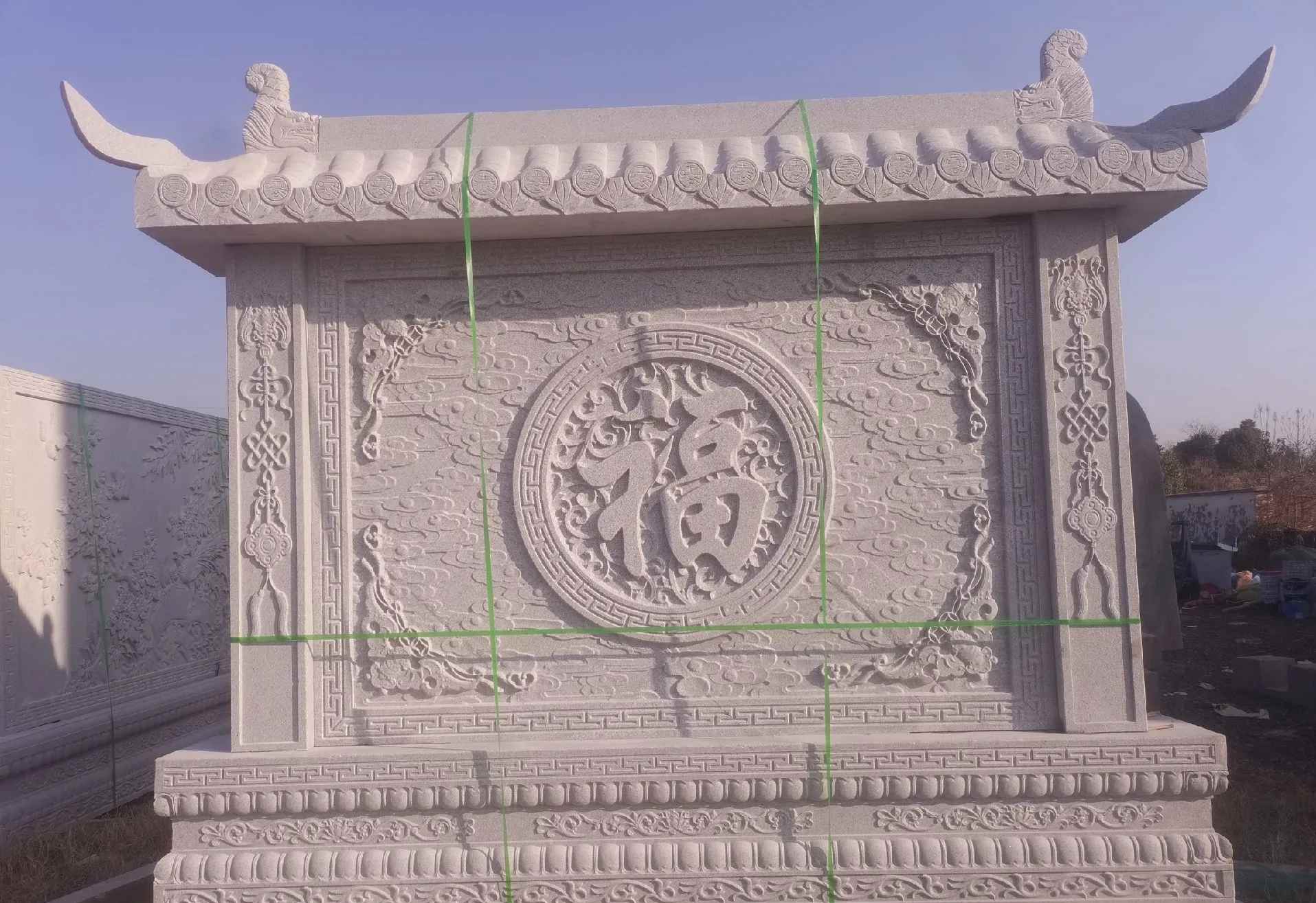 蚌埠 芝麻白花岗岩屏风，照壁，影壁